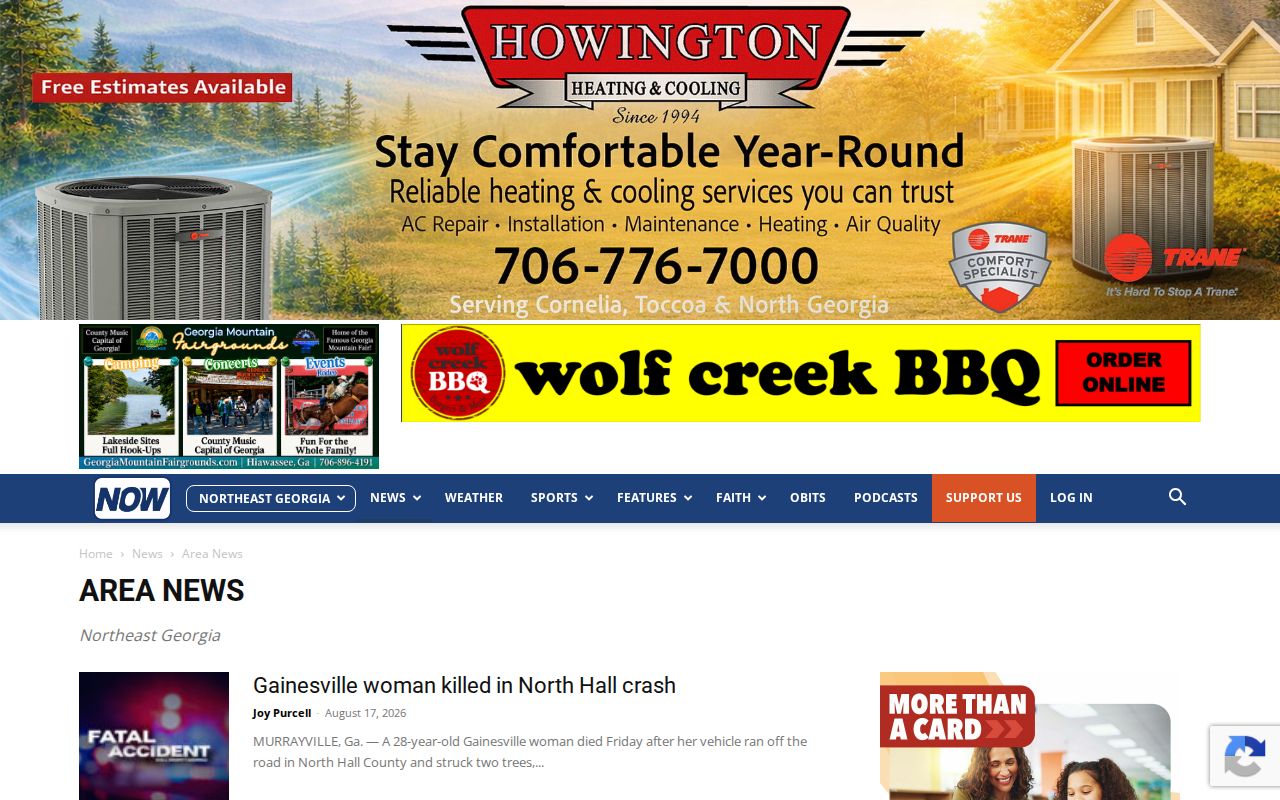 Now Georgia Northeast Georgia area news and Hall County arrest reports
