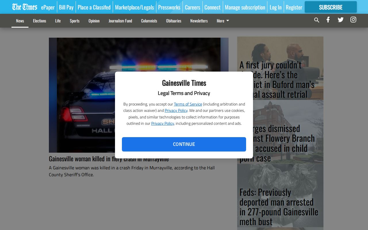 Gainesville Times Badge and Bar Hall County crime news