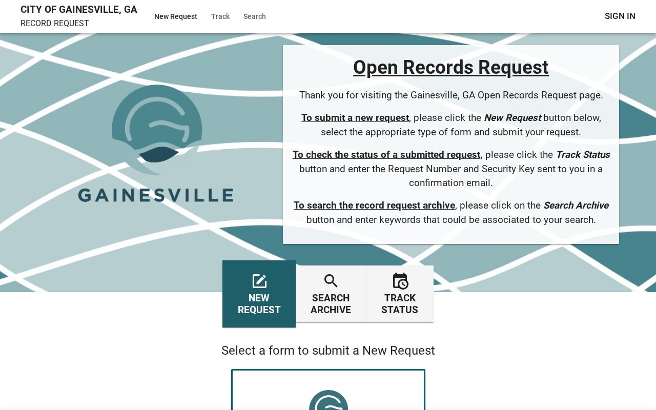 Gainesville, Hall County police-records request portal for arrest and booking records